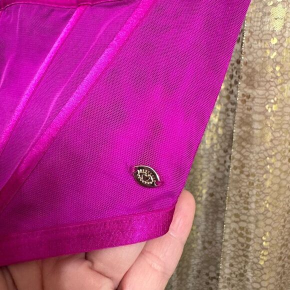 Sofia Intimates Bright Pink Magenta Fuchsia Mesh Corset Bustier XS - Picture 4 of 7